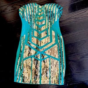 BeBe Dress perfect for New Year's Eve!